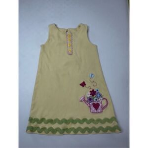 Hartstrings Cotton Yellow Toddler Girls Dress Size 4T see description